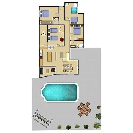 Playa Blanca Sleeps 8 Pool Air Con Wifi Willa *